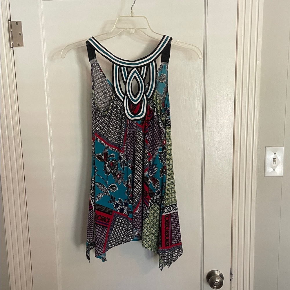 Candie's Multicolor Patchwork Tank Top - image 2
